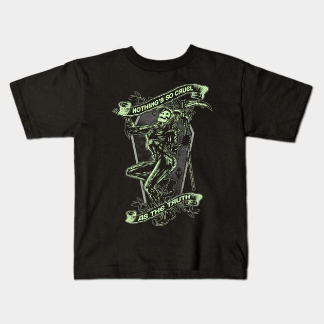 "DEATH JESTER" Kids T-Shirt by joeyjamesartworx